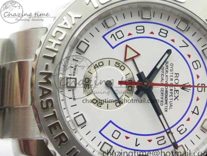 MiroTime 1218 Breathable YachtMaster II 116689 SS JF 1:1 Best Edition White Dial Blue On SS Bracelet A 3578